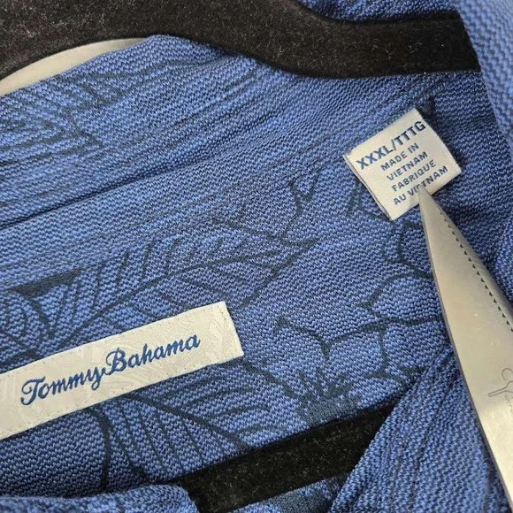 Tommy Bahama New York Yankees Polo Shirt Mens 3XL TG Blue Floral Hibiscus Tencel - Picture 4 of 8